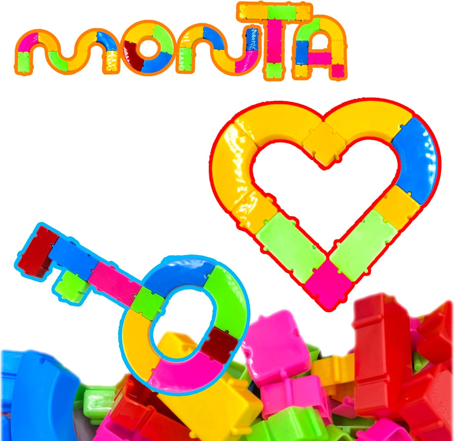 Crie & Brink Monta Saco - 500 Peças de Blocos de Montar - Imagem 6