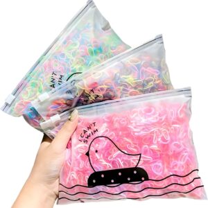 3000 pçs elásticos de cabelo descartáveis elásticos macios laços de cabelo feminino meninas pequenos pequenos elásticos coloridos descartáveis