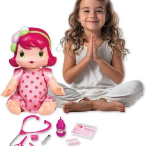 BONECA BABY MORANGUINHO DODÓI FAZ XIXI COM MASCARA E ACESSÓRIOS - 30 CM - MIMO BRINQUEDOS - MORANGUINHO