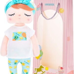 Boneca Angela Fruta Abacaxi 33cm, Metoo, Azul