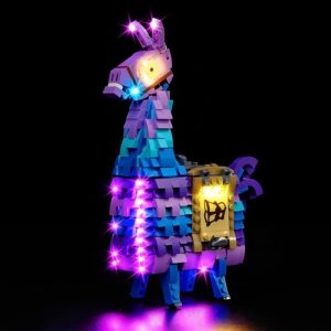 BrickSoul Kit de luz LED para Lego Fortnite Supply Conjunto de construção de lhama, compatível com Lego Fortnite Llama 77071 Kit de luzes Lego, Legos fortnite que acendem - SEM conjunto de blocos Lego