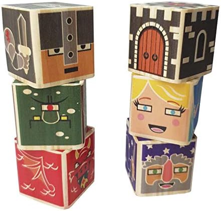 Brinquedo Educativo, Kit Medieval com Blocos de Madeira Maciça, Ulla Blocos, Multicor - Imagem 2