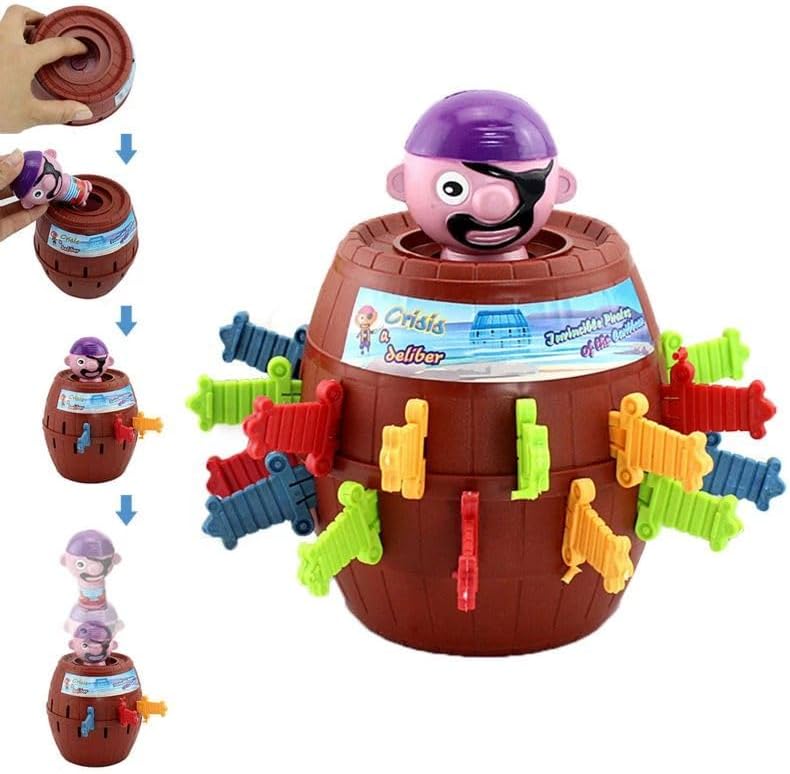 Brinquedo Infantil Pula Pirata Jogo Barril Grande Crianças