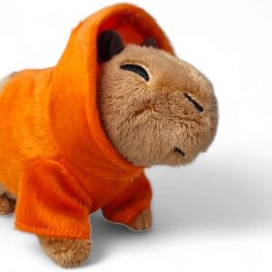 Brinquedos De Pelucia Capivara Fofa Filó C/Capuz Laranja
