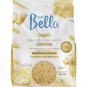 Cera Confete Cremosa Chocolate Branco Depil Bella 1 kg