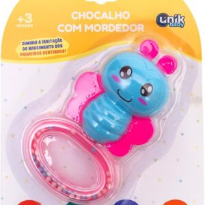 Chocalho Infantil com Mordedor Borboleta Unik Toys