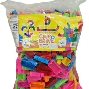 Crie & Brink Monta Saco - 500 Peças de Blocos de Montar