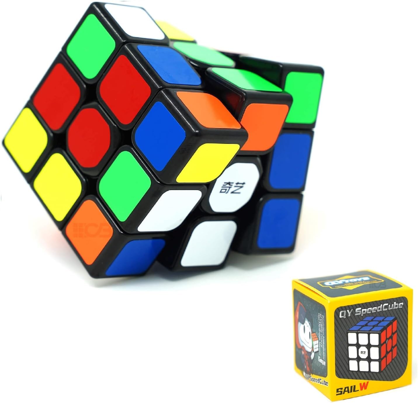 Cubo Mágico QY, Brinquedo Quebra-cabeça Colorido, Rotação Versátil, Desempenho Rápido, Leve e Fluido