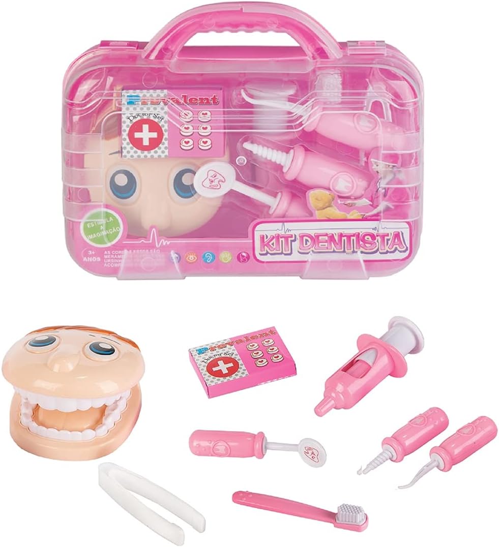 Maletín De Dentista Para Niños – 15 Piezas De Juguete Con Estetoscopio Y Herramientas Dentales | Juego De Rol Médico Educativo | Regalo Para Peques De 3+ Años
