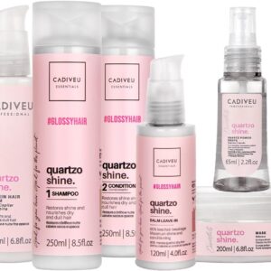 Kit Cadiveu Professional Essentials Quartzo Shine Shampoo Condicionador Máscara Pré- Shampoo Leave-in e Óleo (6 produtos