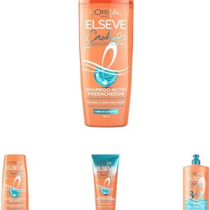 Kit L'Oréal Paris Elseve Cachos Longos Dos Sonhos: Shampoo 400Ml + Condicionador 400ml + Creme Noturno 200Ml + Creme Milagroso 3 Em 1 500Ml