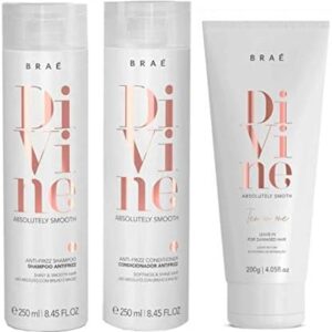 Kit Shampoo Condicionador e Leave-in Braé Divine