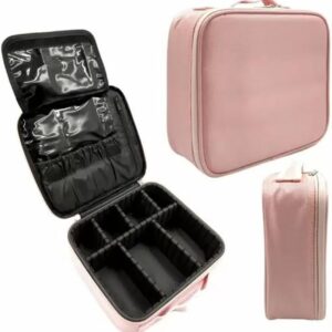 Maleta Maquiagem Para Maquiador Manicure Viagem Profissional média Rosa