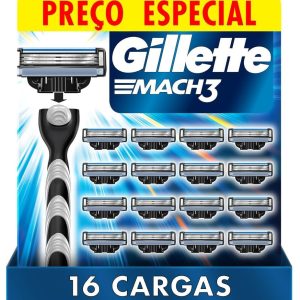 Gillette Mach3 - Refil Para Barbear, 16 Unidades