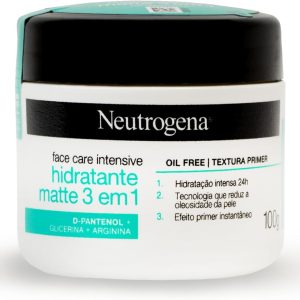 Neutrogena Hidratante Facial Matte 3 em 1 Face Care Intensive, 100g